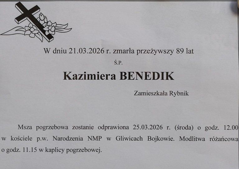 Śp. Kazimiera Benedik  